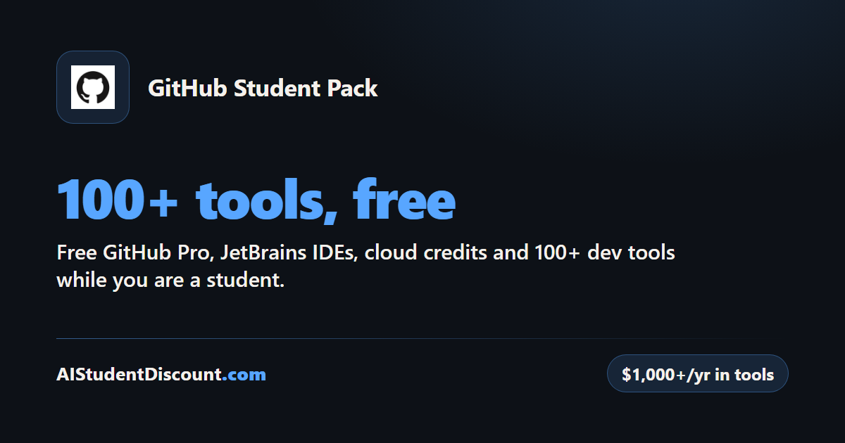 GitHub Student Developer Pack - FREE Pro + Tools
